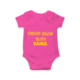 Yellow Vibes Forever Baby Romper – Fan Edition - HOT PINK - New Born (Chest 14")