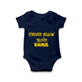 Yellow Vibes Forever Baby Romper – Fan Edition - NAVY BLUE - New Born (Chest 14")