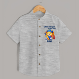 Little Champ of Yellow Army SHIRT - GREY - 0 - 6 Months Old (Chest 23")