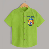 Little Champ of Yellow Army SHIRT - LIME GREEN - 0 - 6 Months Old (Chest 23")