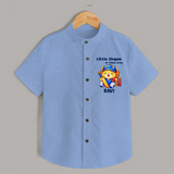 Little Champ of Yellow Army SHIRT - SKY BLUE - 0 - 6 Months Old (Chest 23")