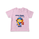 Little Champ of Yellow Army TSHIRT - BABY PINK - 0-5 Months Old (Chest 17")