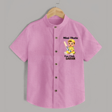 Little Captain SHIRT – Cricket Fan Outfit - BABY PINK - 0 - 6 Months Old (Chest 23")