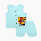 Kutty Boss jabla – Fun Cricket Style - BABY BLUE - 0 - 3 Months Old (Chest 9.8")