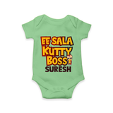 Kutty Boss Baby Romper – Fun Cricket Style - GREEN - New Born (Chest 14")