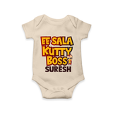 Kutty Boss Baby Romper – Fun Cricket Style - IVORY - New Born (Chest 14")
