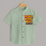 Kutty Boss SHIRT – Fun Cricket Style - MINT GREEN - 0 - 6 Months Old (Chest 23")
