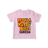 Kutty Boss TSHIRT – Fun Cricket Style - BABY PINK - 0-5 Months Old (Chest 17")