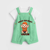 Orange Rising Star DUNGAREE – Personalized Cricket Outfit - GREEN - 0 - 5 Months Old (Chest 18")