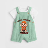 Orange Rising Star DUNGAREE – Personalized Cricket Outfit - MINT GREEN - 0 - 5 Months Old (Chest 18")