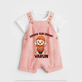 Orange Rising Star DUNGAREE – Personalized Cricket Outfit - PEACH - 0 - 5 Months Old (Chest 18")