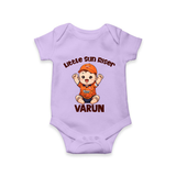 Orange Rising Star Baby Romper – Personalized Cricket Outfit - LILAC - New Born (Chest 14")
