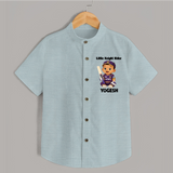 Purple Power Kid SHIRT – Cute Cricket Outfit - ARCTIC BLUE - 0 - 6 Months Old (Chest 23")