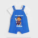 Purple Power Kid DUNGAREE – Cute Cricket Outfit - COBALT BLUE - 0 - 5 Months Old (Chest 18")