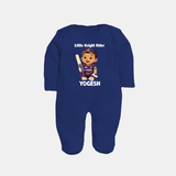 Purple Power Kid FULL BODY SUIT – Cute Cricket Outfit - NAVY BLUE - New Born (Chest 7.5")