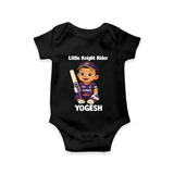 Purple Power Kid Baby Romper – Cute Cricket Outfit - BLACK - New Born (Chest 14")