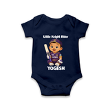 Purple Power Kid Baby Romper – Cute Cricket Outfit - NAVY BLUE - New Born (Chest 14")