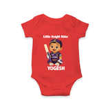 Purple Power Kid Baby Romper – Cute Cricket Outfit - RED - New Born (Chest 14")