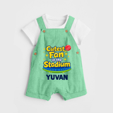 Cutest Fan in the Stadium DUNGAREE - GREEN - 0 - 5 Months Old (Chest 18")