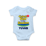 Cutest Fan in the Stadium Baby Romper - BABY BLUE - New Born (Chest 14")