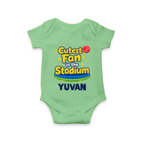 Cutest Fan in the Stadium Baby Romper - GREEN - New Born (Chest 14")