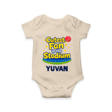 Cutest Fan in the Stadium Baby Romper - IVORY - New Born (Chest 14")