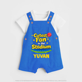 Cutest Fan in the Stadium DUNGAREE - COBALT BLUE - 0 - 5 Months Old (Chest 18")