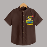 Cutest Fan in the Stadium SHIRT - CHOCOLATE BROWN - 0 - 6 Months Old (Chest 23")