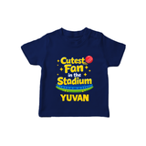 Cutest Fan in the Stadium TSHIRT - NAVY BLUE - 0-5 Months Old (Chest 17")