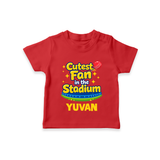 Cutest Fan in the Stadium TSHIRT - RED - 0-5 Months Old (Chest 17")