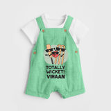 Totally Wicket DUNGAREE – Fun Cricket Outfit - GREEN - 0 - 5 Months Old (Chest 18")