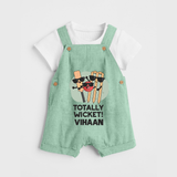 Totally Wicket DUNGAREE – Fun Cricket Outfit - MINT GREEN - 0 - 5 Months Old (Chest 18")