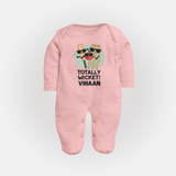 Totally Wicket FULL BODY SUIT – Fun Cricket Outfit - BABY PINK - New Born (Chest 7.5")