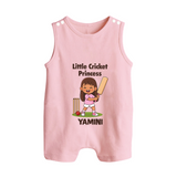 Little Cricket Princess BUTTON ROMPER - BABY PINK - New Born (Chest 18")