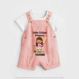 Little Cricket Princess DUNGAREE - PEACH - 0 - 5 Months Old (Chest 18")
