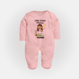 Little Cricket Princess FULL BODY SUIT - BABY PINK - New Born (Chest 7.5")