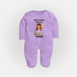 Little Cricket Princess FULL BODY SUIT - LILAC - New Born (Chest 7.5")