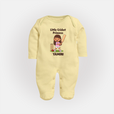Little Cricket Princess FULL BODY SUIT - PASTEL YELLOW - New Born (Chest 7.5")
