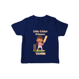 Little Cricket Princess TSHIRT - NAVY BLUE - 0-5 Months Old (Chest 17")