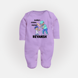 Daddy’s Cricket Partner FULL BODY SUIT - LILAC - New Born (Chest 7.5")