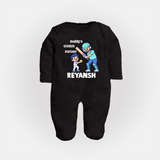 Daddy’s Cricket Partner FULL BODY SUIT - BLACK - New Born (Chest 7.5")