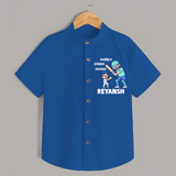 Daddy’s Cricket Partner SHIRT - COBALT BLUE - 0 - 6 Months Old (Chest 23")
