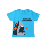 Deep Sea Boss – Personalised Kids T-Shirt - SKY BLUE - 0-5 Months Old (Chest 17")