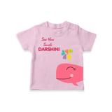 Sea You Smile – Personalised Kids T-Shirt - BABY PINK - 0-5 Months Old (Chest 17")