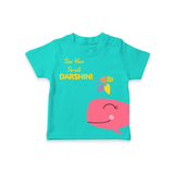 Sea You Smile – Personalised Kids T-Shirt - TEAL - 0-5 Months Old (Chest 17")