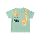 High on Happiness – Personalised Kids T-Shirt - MINT GREEN - 0-5 Months Old (Chest 17")