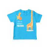 High on Happiness – Personalised Kids T-Shirt - SKY BLUE - 0-5 Months Old (Chest 17")