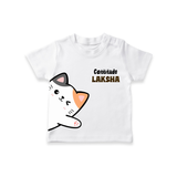 Cattitude – Personalised Kids T-Shirt - WHITE - 0-5 Months Old (Chest 17")