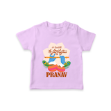 Naa Modati Krishnashtami T-shirt | Personalized Baby T-shirt for Krishnashtami - LILAC - 0-5 Months Old (Chest 17")