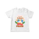 Naa Modati Krishnashtami T-shirt | Personalized Baby T-shirt for Krishnashtami - WHITE - 0-5 Months Old (Chest 17")